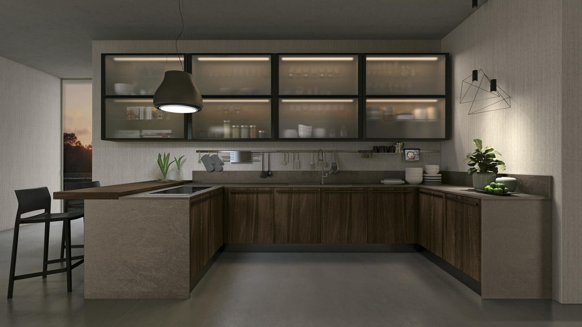 П-образная кухня Мебель Да Винчи-2